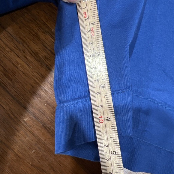 DKNY Jeans Shorts Women 12 Blue Chino Flat Front - Picture 10 of 11